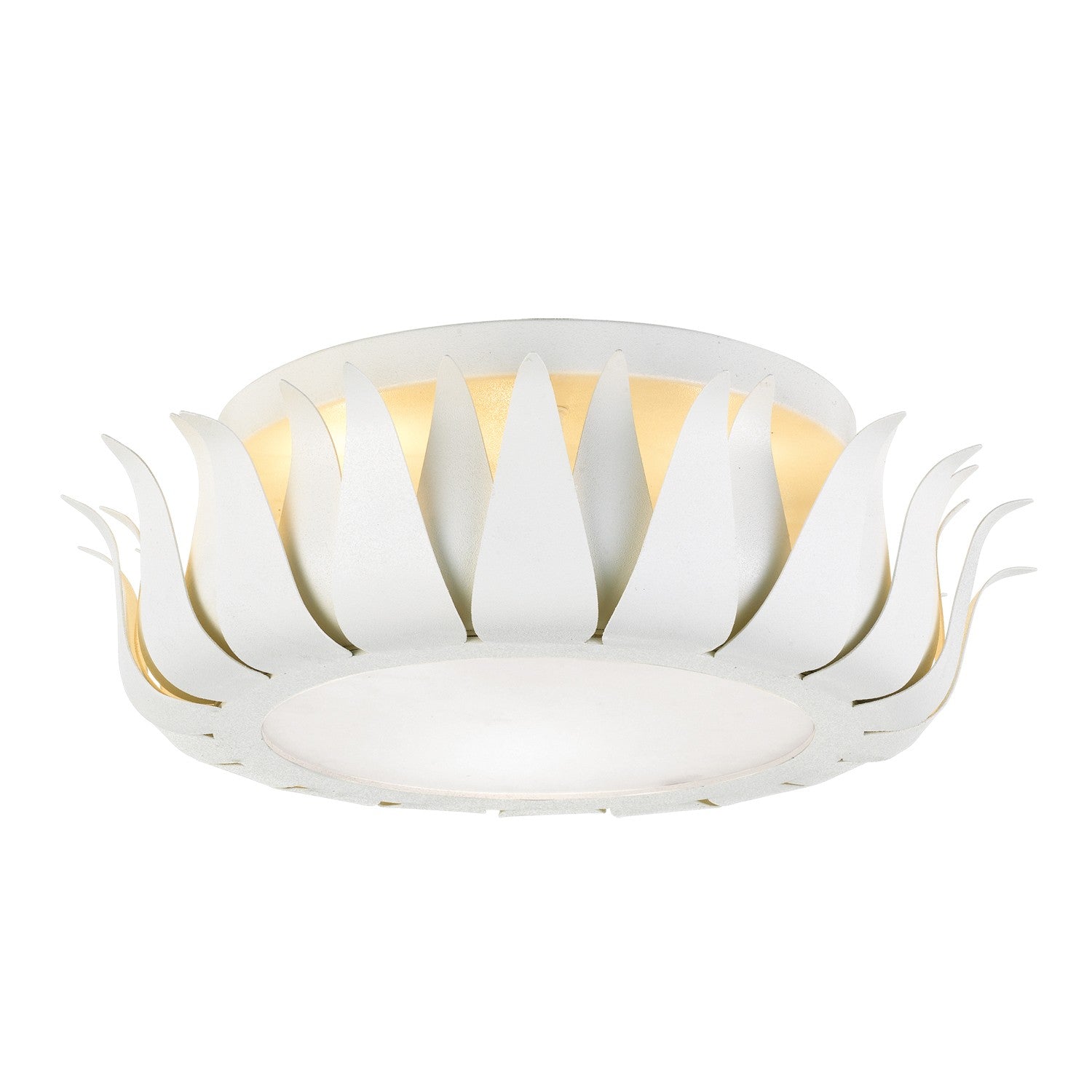 Broche 16'' Matte White Flush Mount