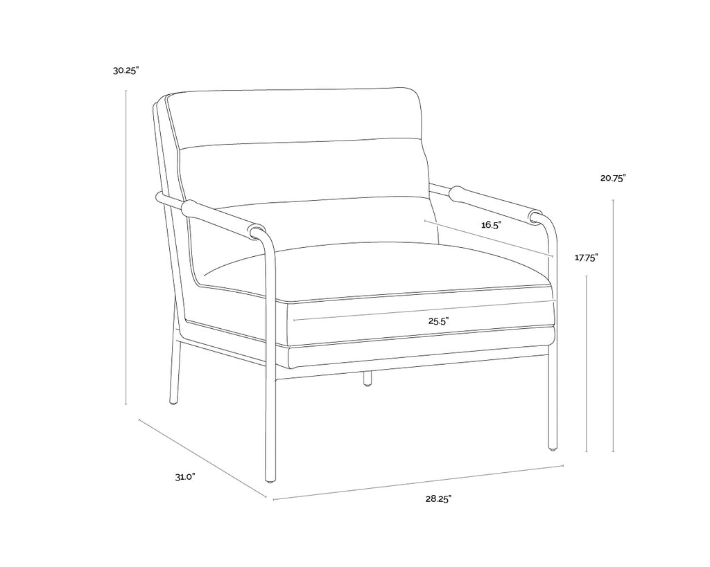 Tristen Lounge Chair - Nono Petrol