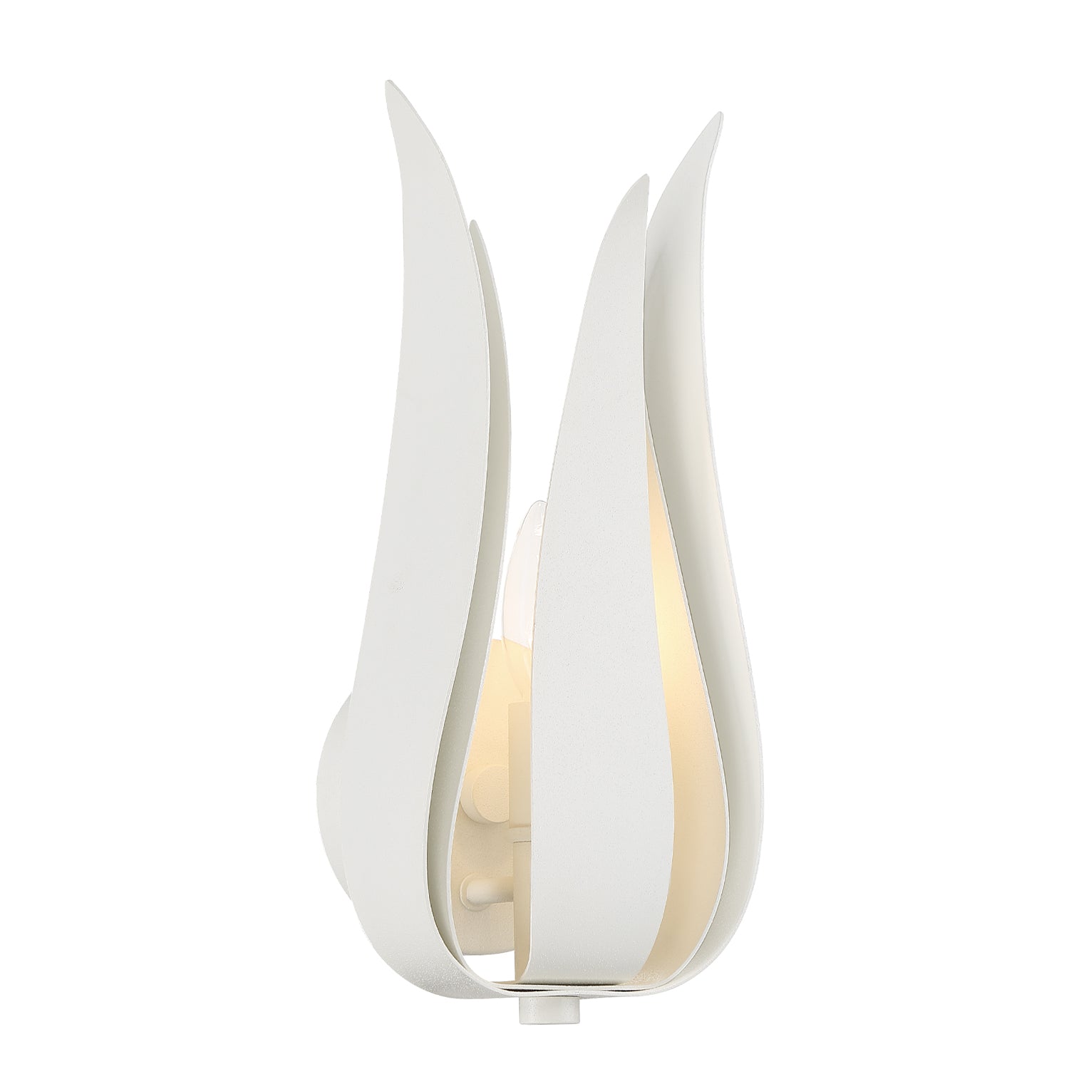 Broche 8'' Matte White Sconce