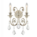 Regis 12.5'' Hand Cut Crystal Olde Silver Sconce