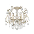 Regis 20'' Hand Cut Crystal Olde Silver Semi Flush Mount