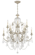 Regis 32'' Hand Cut Crystal Olde Silver Chandelier