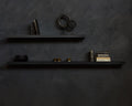 Wall Shelf | Varnished Oak | Black | 55" X 9"