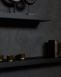 Wall Shelf | Varnished Oak | Black | 83" X 9"