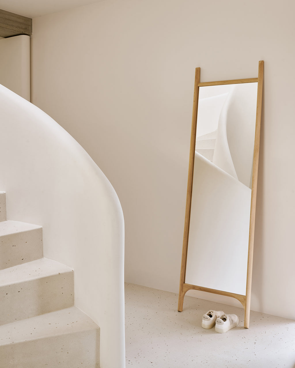 Pi Floor Mirror | Oak Frame | Rectangular | 22" X 2"