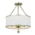 Broche 14'' Antique Silver Semi Flush Mount