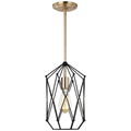 Zarra Small One Light Lantern Satin Brass Bulbs Included
