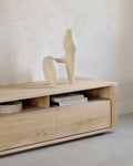 Shadow Tv Cupboard | Oak | 2 Drawers