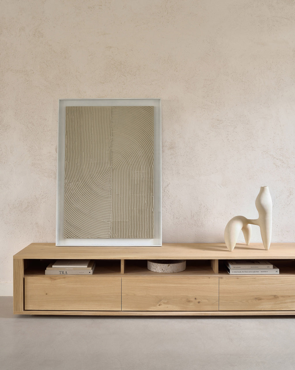 Shadow Tv Cupboard | Oak | 3 Drawers