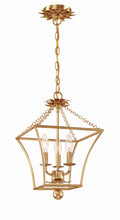 Broche 11'' Antique Gold Chandelier