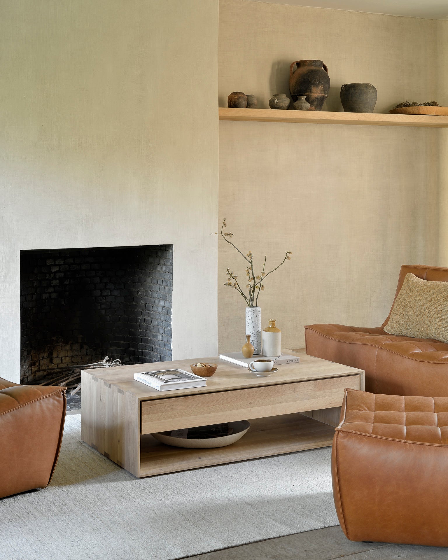 N701 Footstool | Old Saddle Leather