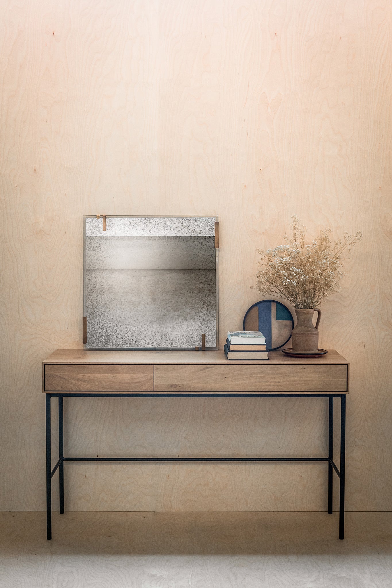 Whitebird Desk | Varnished Oak | 2 Drawers | Rectangular