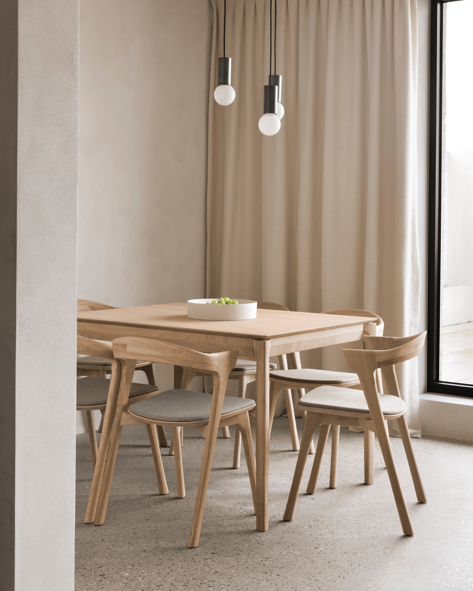 Bok Extendable Dining Table | Oak | Rectangular | 55"|87" X 35"