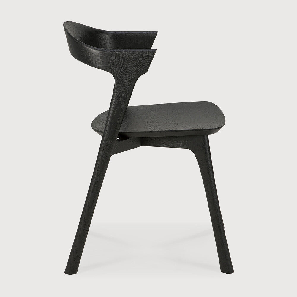 Bok Dining Chair | Varnished Oak | Black