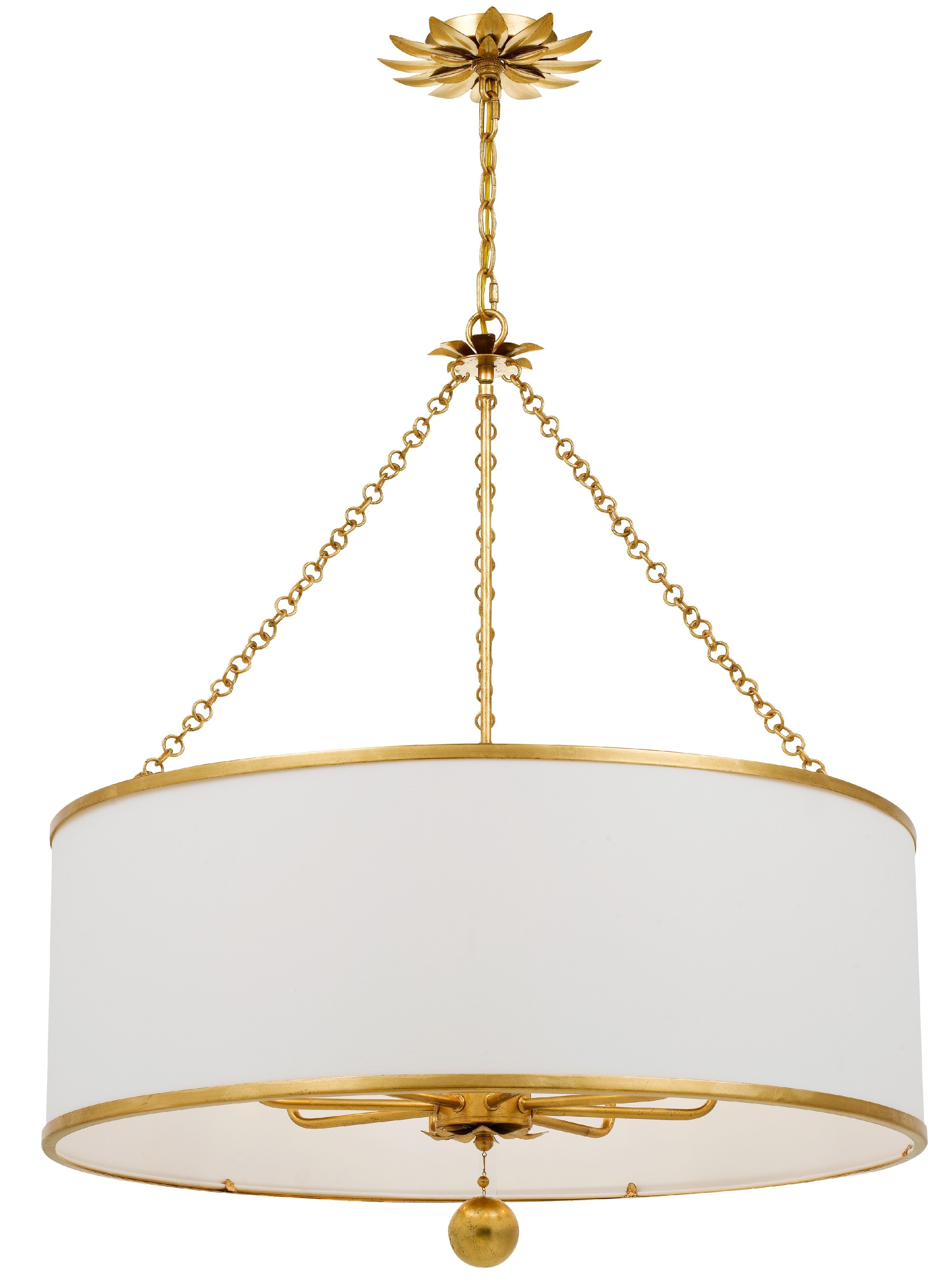 Broche 29'' Antique Gold Chandelier