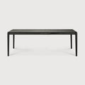 Bok Extendable Dining Table | Varnished Oak | Black | Rectangular | 55"|87" X 35"