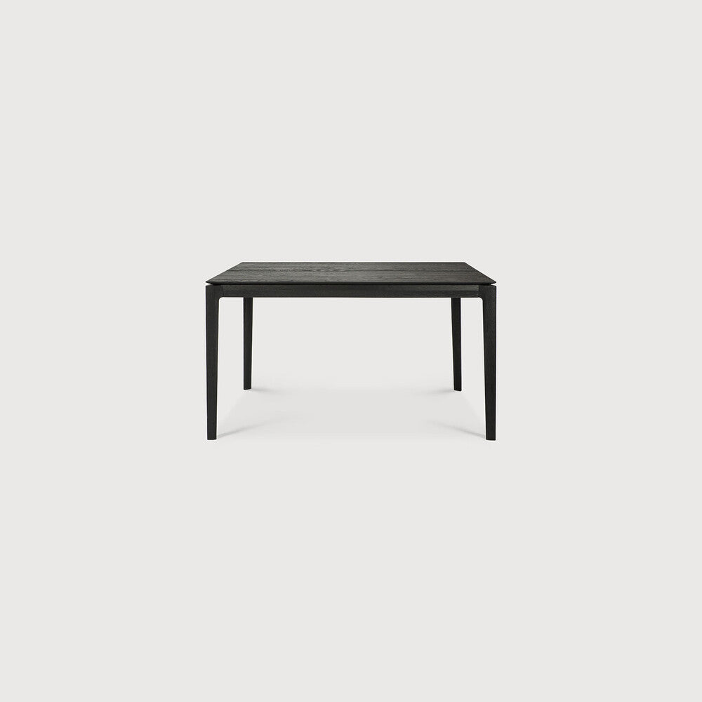 Bok Extendable Dining Table | Varnished Oak | Black | Rectangular | 55"|87" X 35"