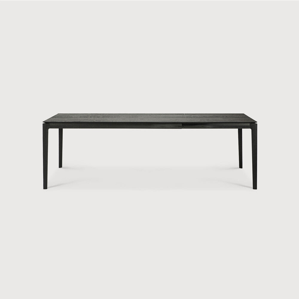 Bok Extendable Dining Table | Varnished Oak | Black | Rectangular | 63"|94" X 35"