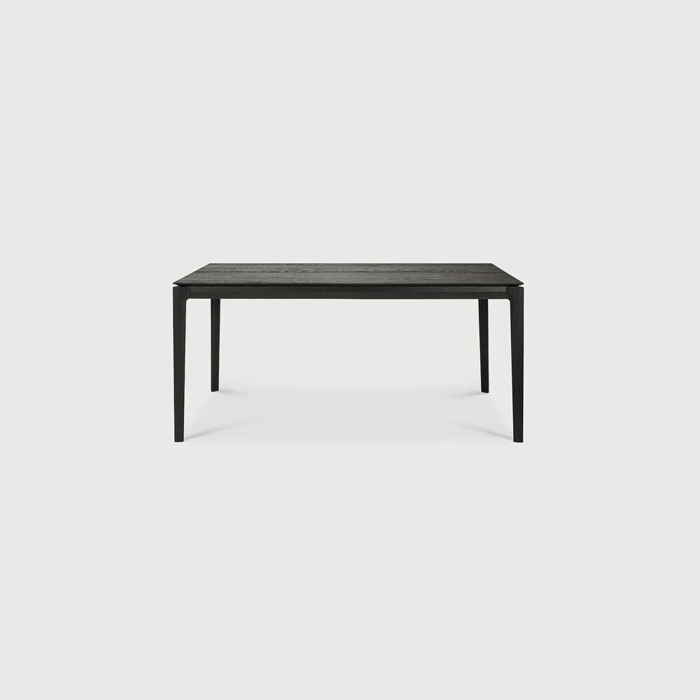 Bok Extendable Dining Table | Varnished Oak | Black | Rectangular | 63"|94" X 35"