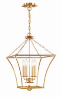 Broche 16'' Antique Gold Chandelier