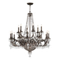 Vanderbilt 44'' Hand Cut Crystal English Bronze Chandelier