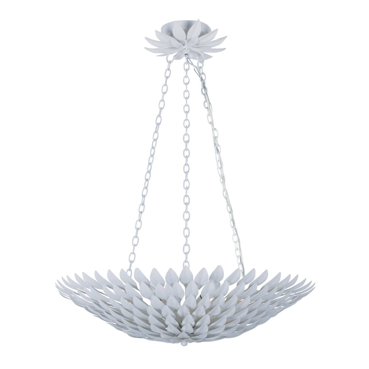 Broche 24.5'' Matte White Chandelier
