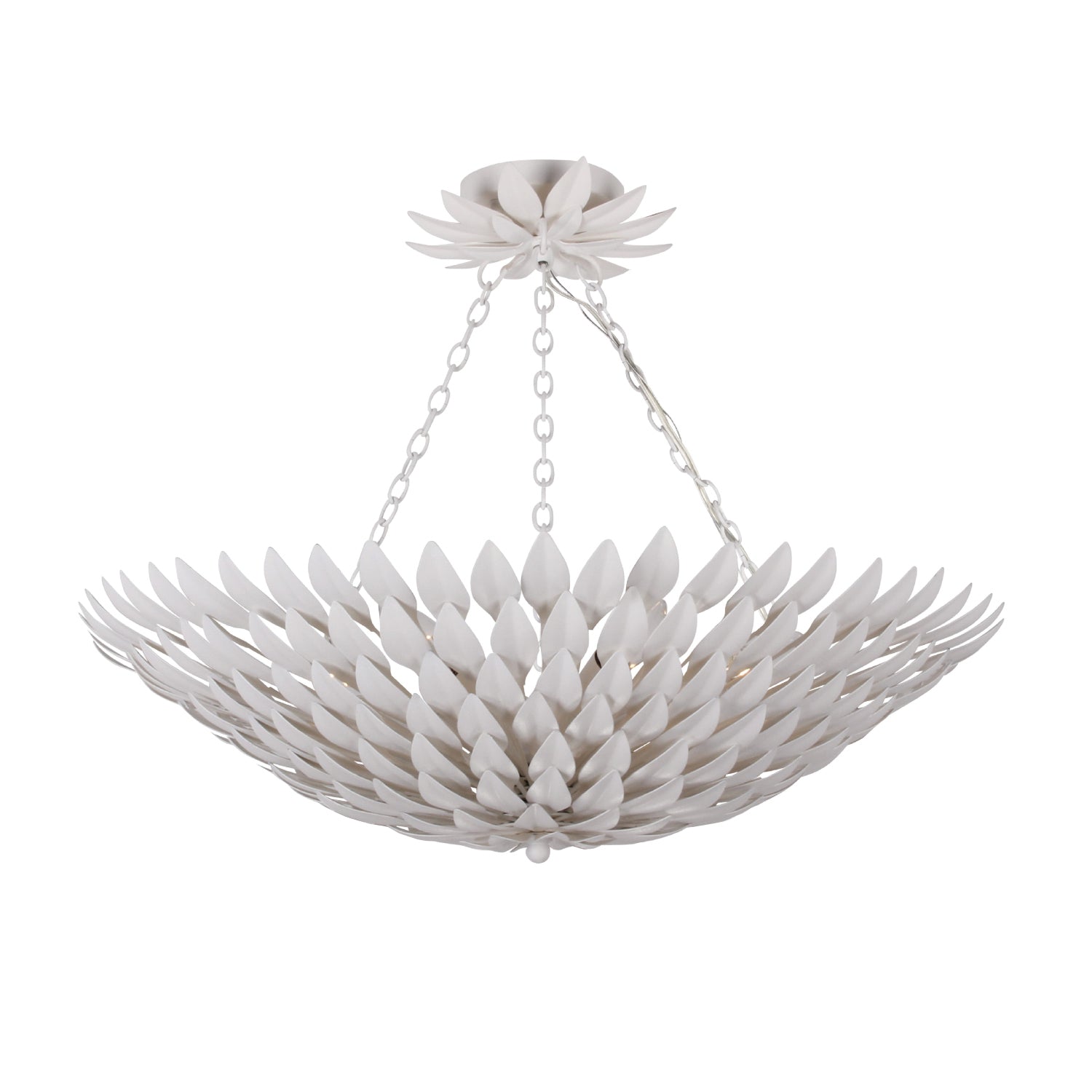 Broche 24.5'' Matte White Semi Flush Mount