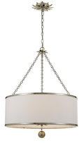 Broche 24'' Antique Silver Chandelier