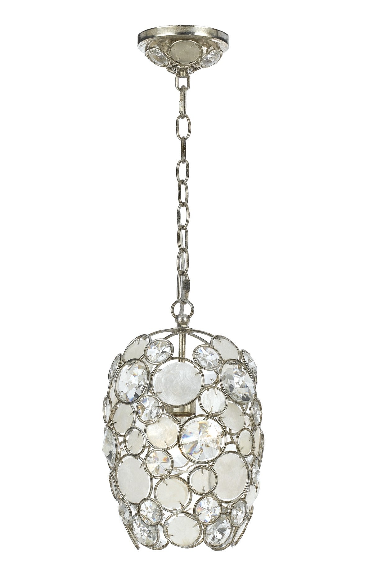 Palla 8.5'' Antique Silver Chandelier