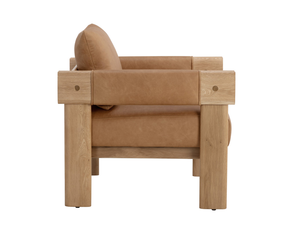 Carmichael Lounge Chair - Ludlow Sesame Leather