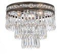 Mercer 12'' Hand Cut Crystal English Bronze Flush Mount