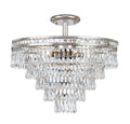 Mercer 20'' Hand Cut Crystal Olde Silver Semi Flush Mount