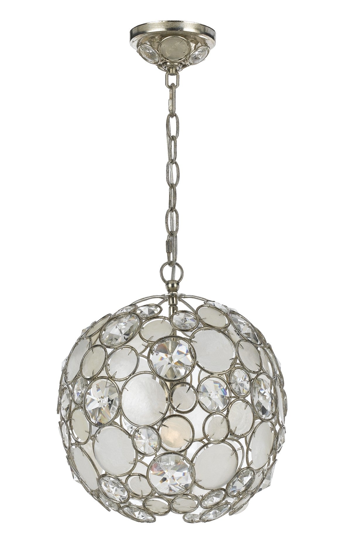 Palla 13'' Antique Silver Chandelier
