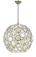 Palla 22'' Antique Silver Chandelier