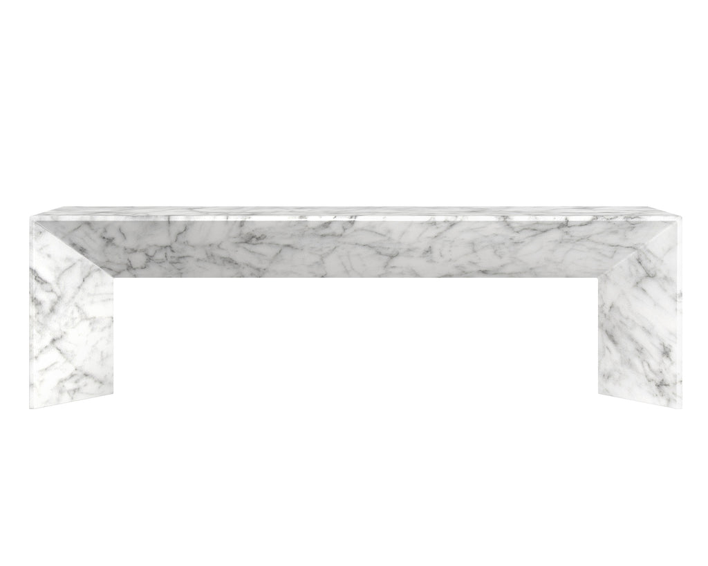 Nomad Bench - Marble Look - White