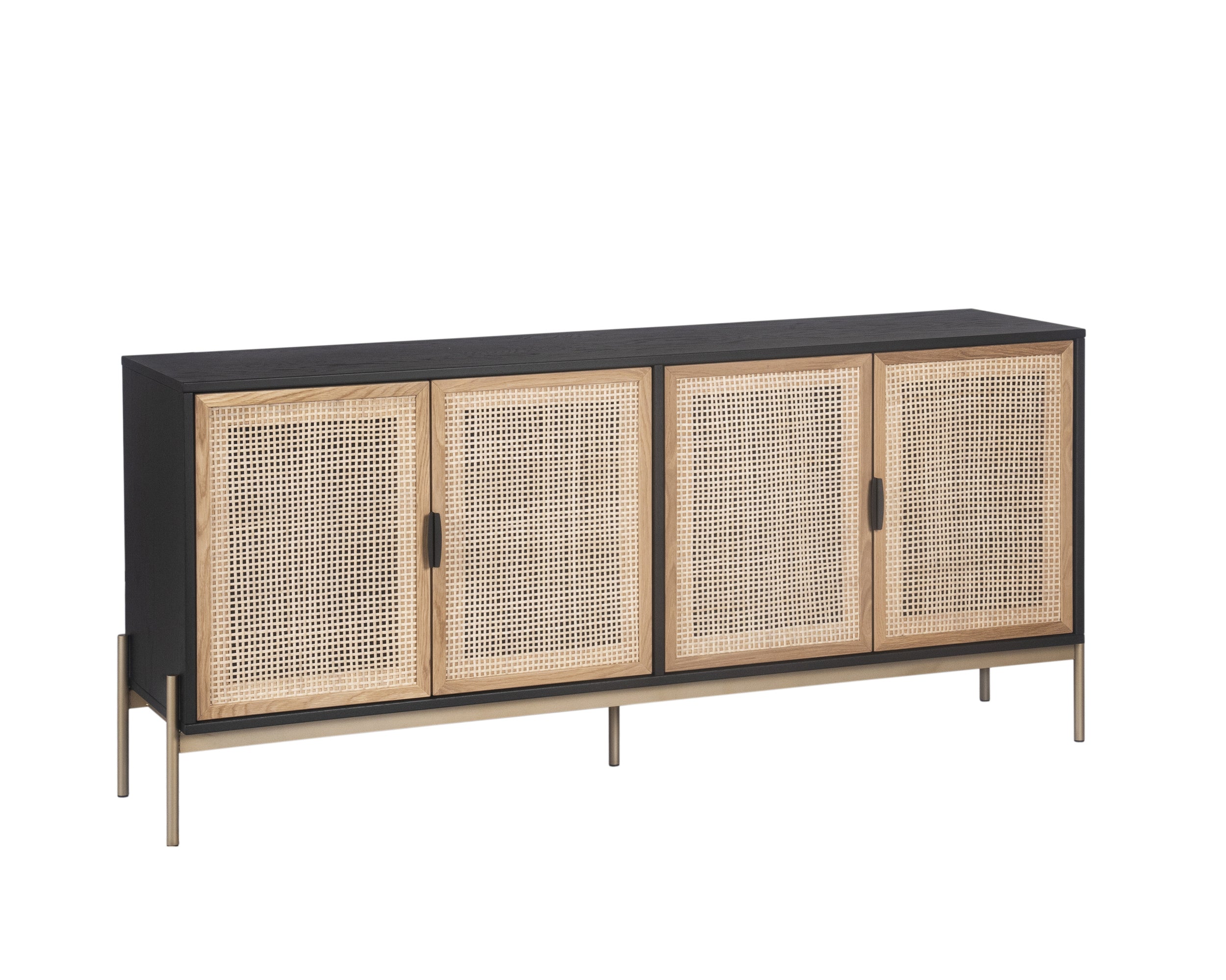 Avida Sideboard - Large - Gold - Black/Natural