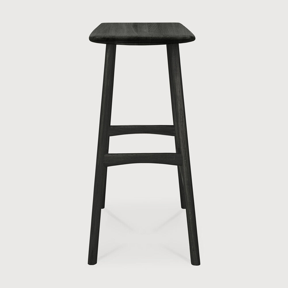 Osso Counter Stool | Varnished Oak | Black