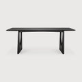 Geometric Dining Table | Varnished Oak | Black | Rectangular | 87" X 39"