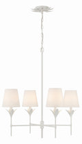 Broche 28'' Matte White Chandelier