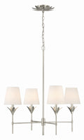 Broche 28'' Antique Silver Chandelier