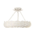 Broche 18'' LED Matte White Semi Flush Mount