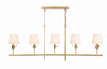 Broche 53.5'' Antique Gold Linear Chandelier