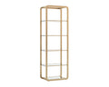 Ambretta Bookcase - Small - Gold / Clear