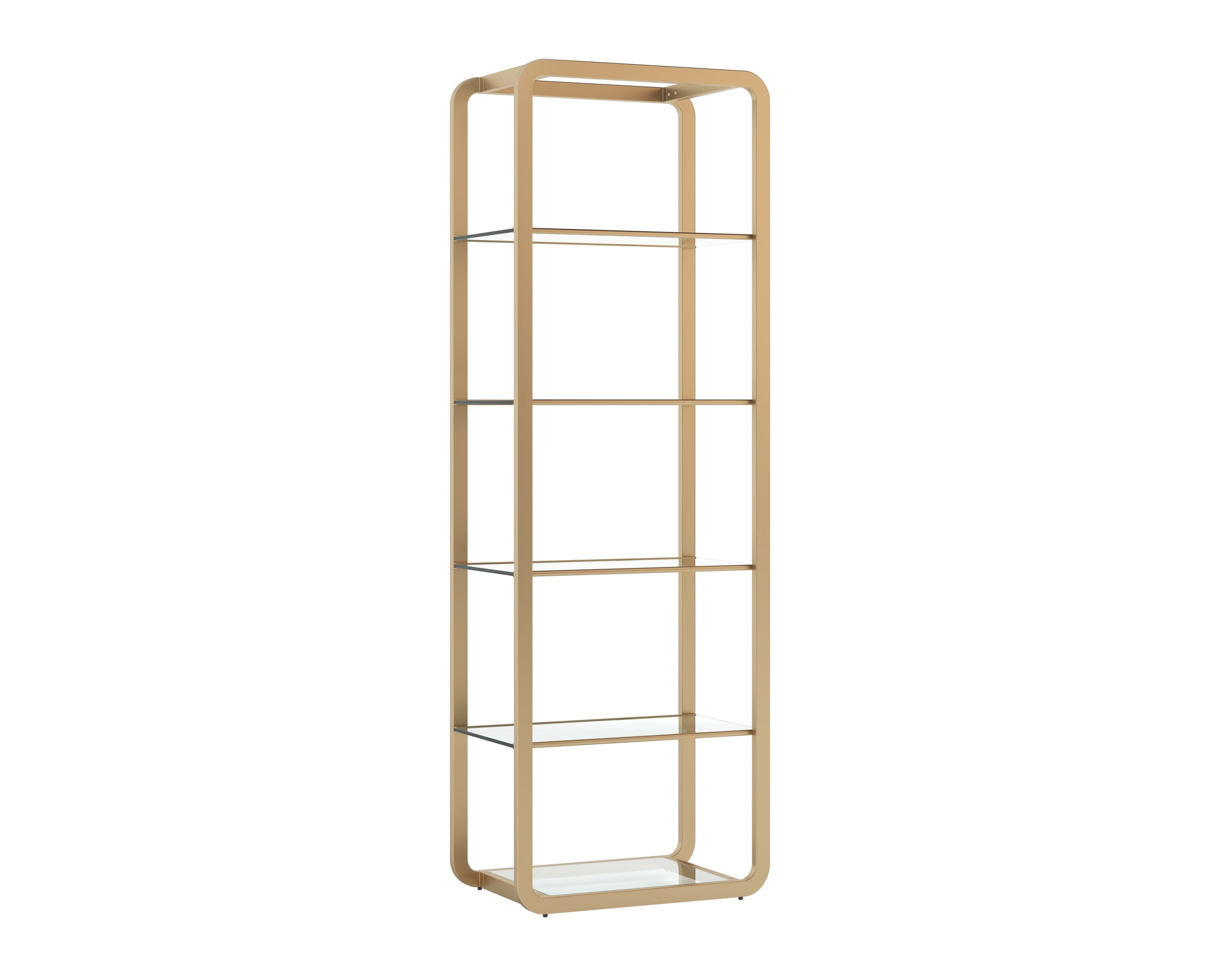 Ambretta Bookcase - Small - Gold / Clear