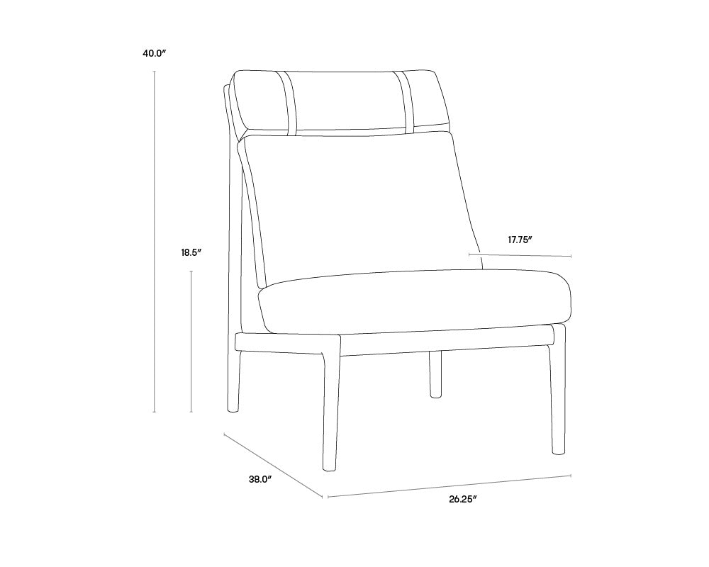 Elanor Lounge Chair - Walnut - Altro Cappuccino