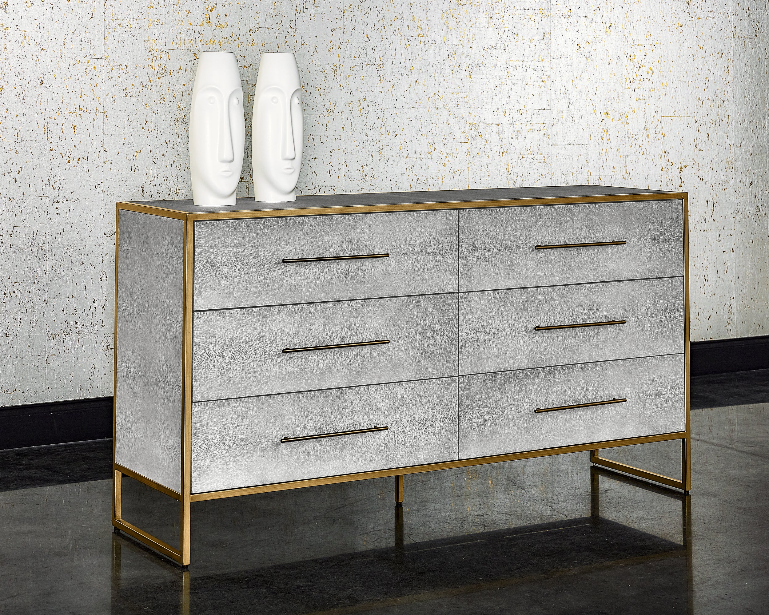 Venice Dresser - Grey Shagreen