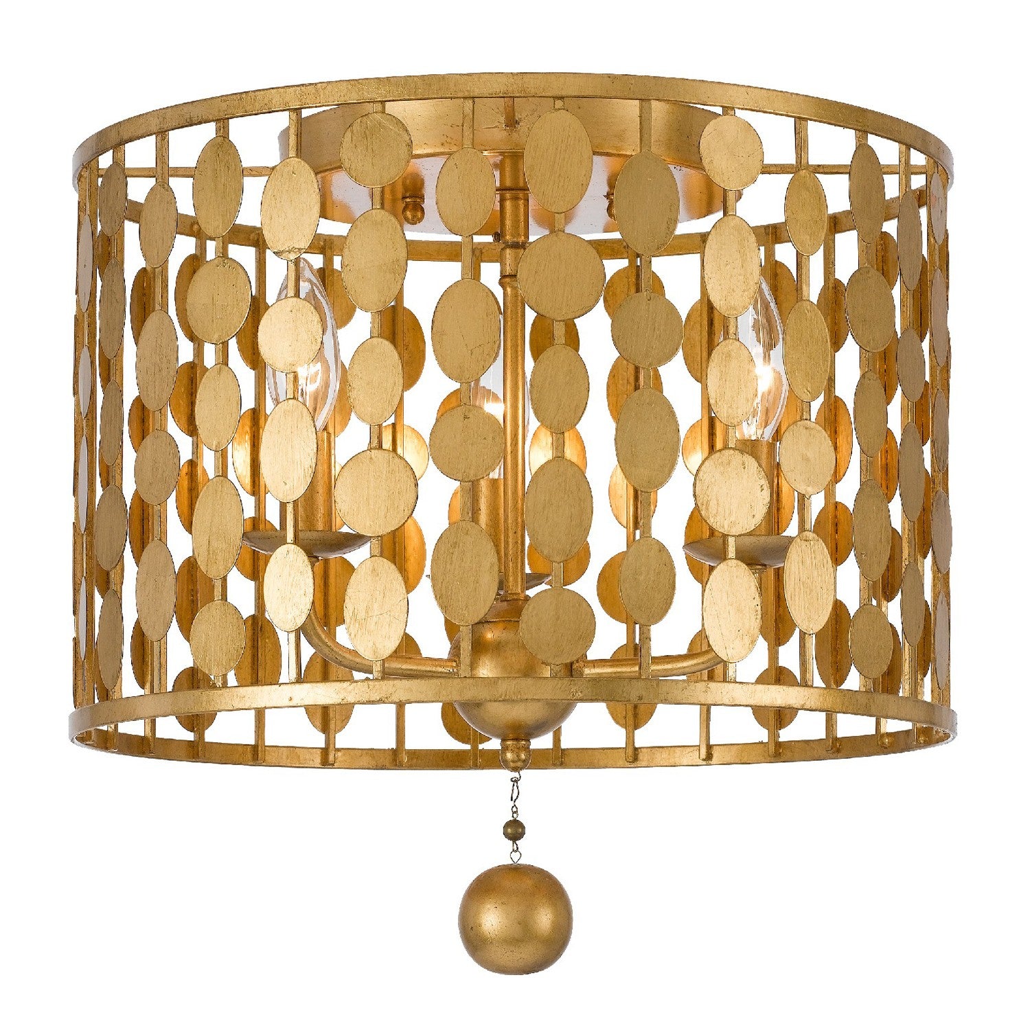 Layla 15'' Antique Gold Flush Mount