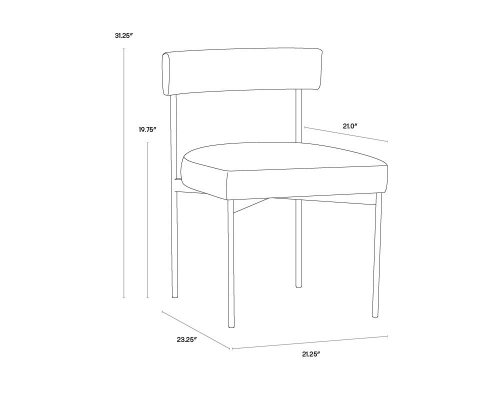 Seneca Dining Chair - Antique Brass - Danny Teal