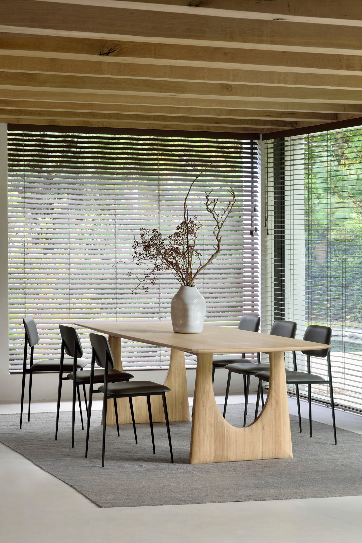 Geometric Dining Table | Oak | Rectangular | 98" X 39"
