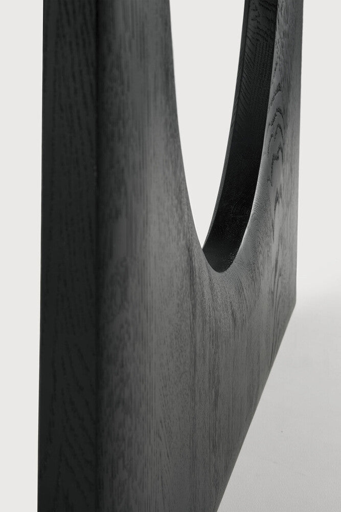 Geometric Dining Table | Varnished Oak | Black | Rectangular | 87" X 39"